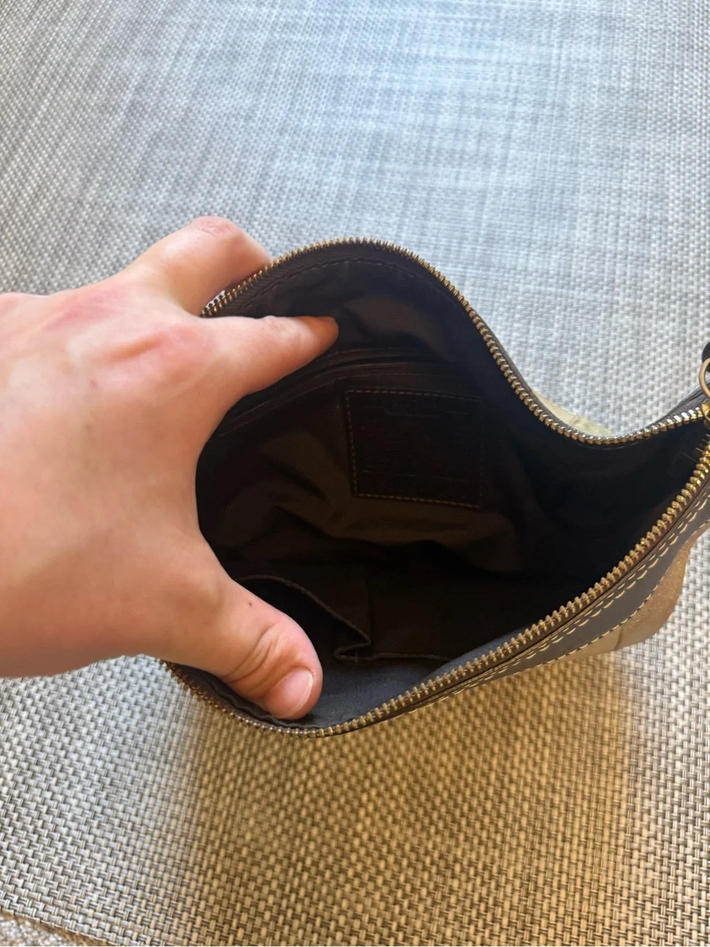Coach Patchwork Hobo Bag in Brown and Tan USED